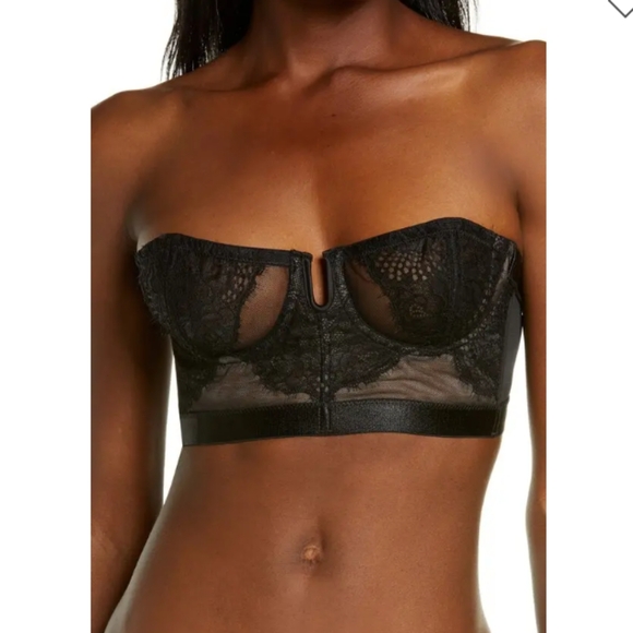 Thistle and Spire Other - NWT Thistle and Spire Mirage Strap Optional Bustier Bra Black size 32E